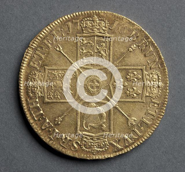 Five Guineas (reverse), 1716. Creator: Unknown.