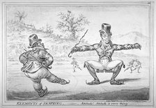 'Elements of Skateing. Attitude! Attitude is every thing!', 1805. Artist: James Gillray