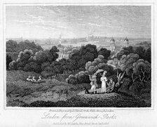 London from Greenwich Park, 1816.Artist: I Varrall
