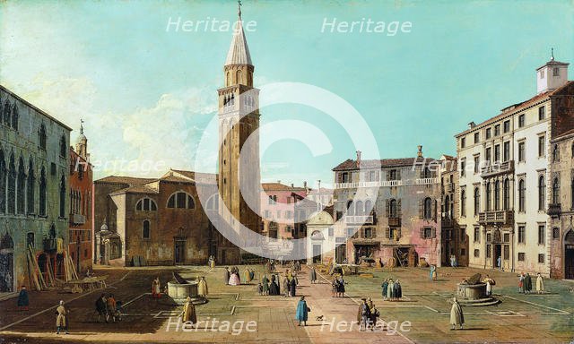 Campo Sant'Angelo, Venice, 1730s. Creator: Canaletto.