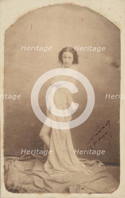 [Draped Standing Nude], 1856-59. Creator: Nadar.