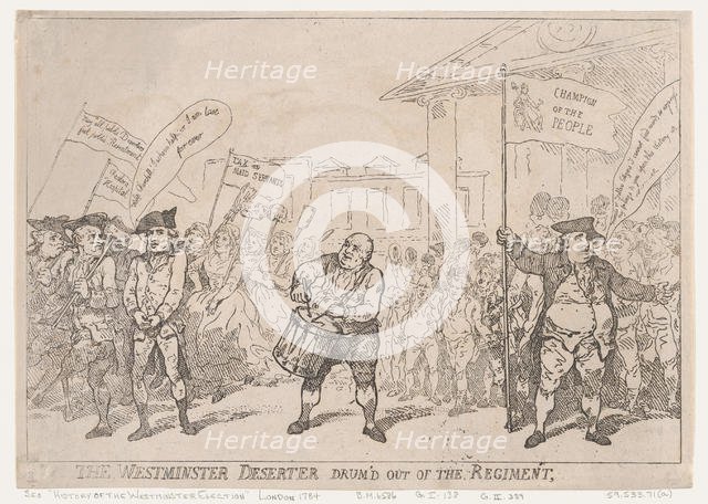 The Westminster Deserter Drum'd Out of The Regiment, May 18, 1784., May 18, 1784. Creator: Thomas Rowlandson.
