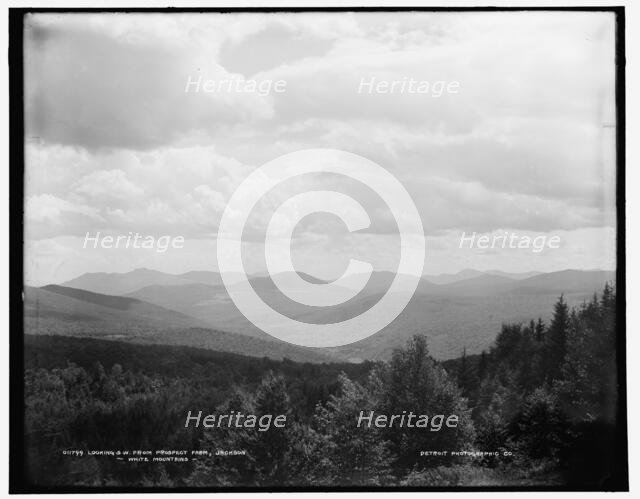 Looking s.w. from Prospect Farm, Jackson, White Mountains, between 1890 and 1901. Creator: Unknown.