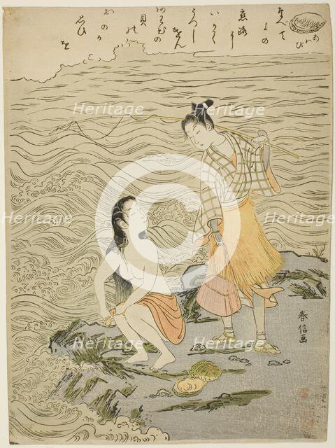 The Abalone (Awabi), from an untitled series of Shells, c. 1769. Creator: Suzuki Harunobu.