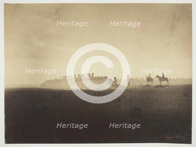 Chalons Encampment: Maneuvers on October 3 (Camp de Châlons: manoeuvres du 3 octobre), 1857. Creator: Gustave Le Gray.