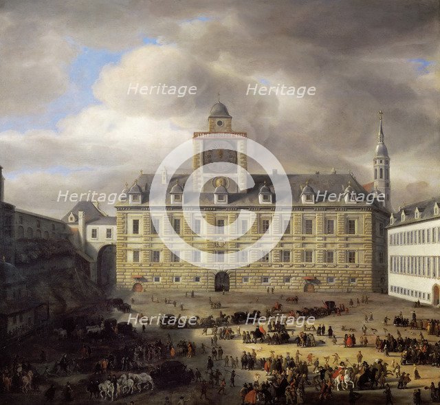 Main square inside the Imperial castle in Vienna.