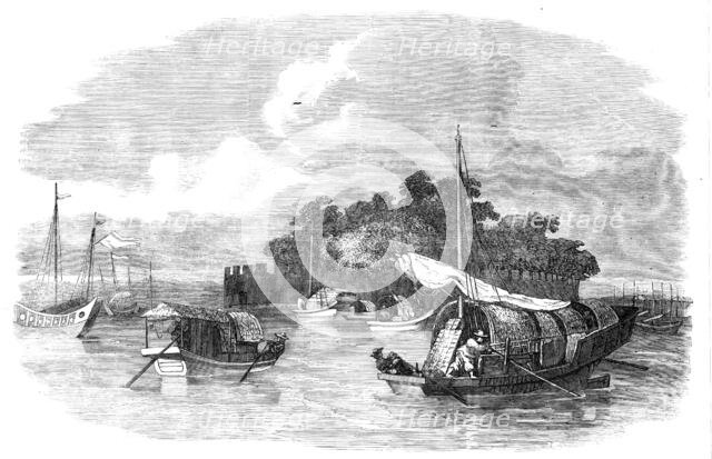 The Dutch Folly Fort, Canton River - from a painting by a Chinese artist, 1857. Creator: Unknown.