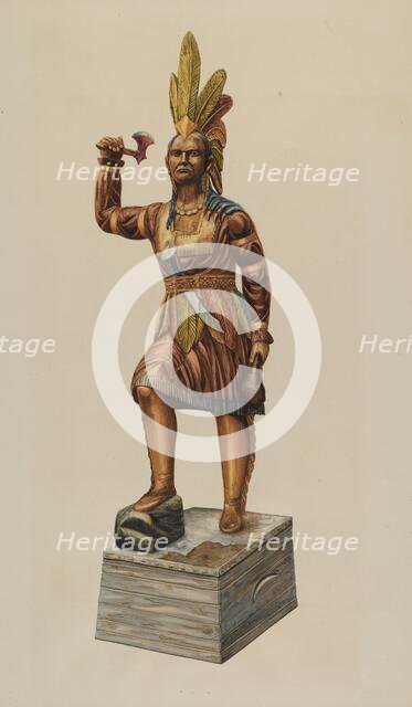 Cigar Store Indian, 1935/1942. Creator: Einar Heiberg.