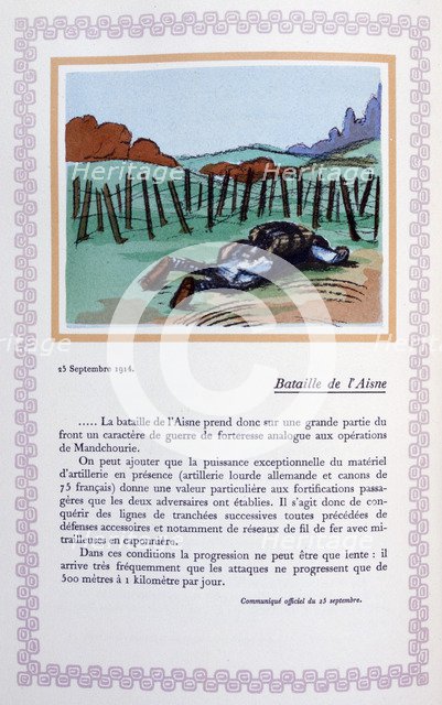 The Battle of the Aisne, 25th September 1914, (1919). Artist: Andre Helle