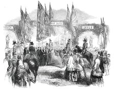 Inauguration of the Statues of Nelson and Wellington, on Southsea Common, 1850. Creator: Ebenezer Landells.