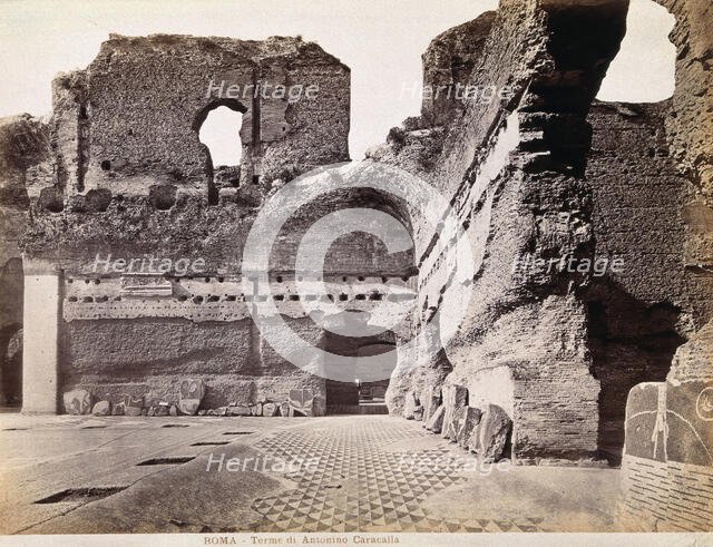 Partly ruined Roman baths of Antoninus Caracalla, c1880s. Creator: Unknown.