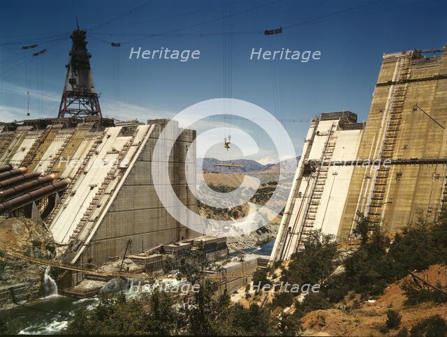 Shasta dam under construction, California, 1942. Creator: Russell Lee.