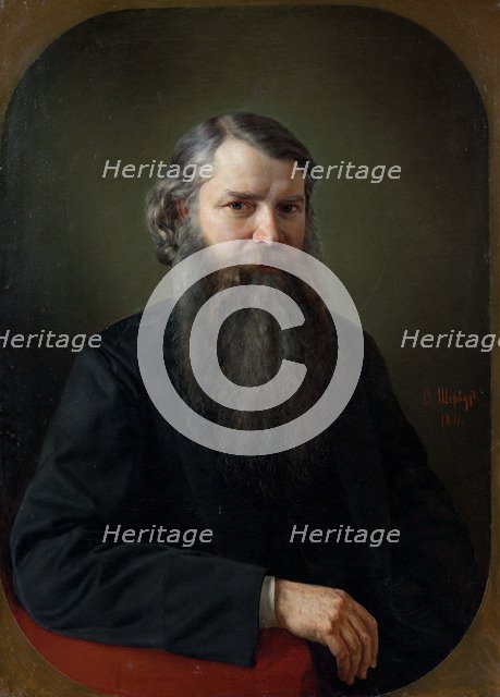 Portrait of Ivan Yegorovich Zabelin (1820-1908), 1871. Artist: Sherwood, Vladimir Osipovich (1832-1897)