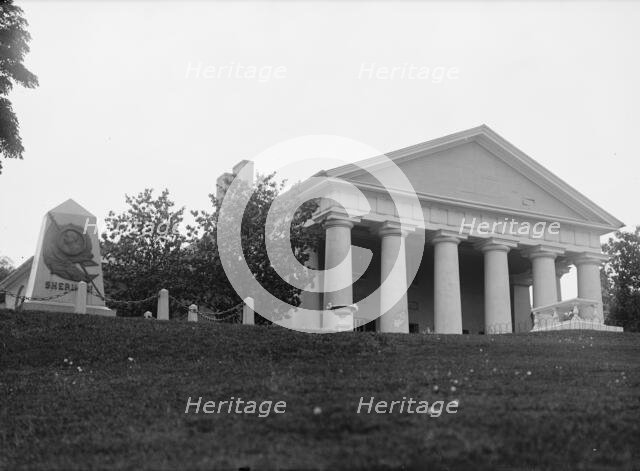 Arlington Mansion - view of Grounds And Portico, 1912. Creator: Harris & Ewing.