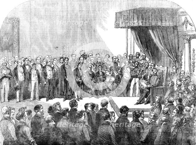 Opening of the First Cape Parliament, in the State-Room, Cape Town, 1854. Creator: Unknown.