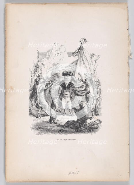 All of the wolves are brothers from Scenes from the Private and Public Life of Anim..., ca. 1837-47. Creator: Pierre Francois Godard.