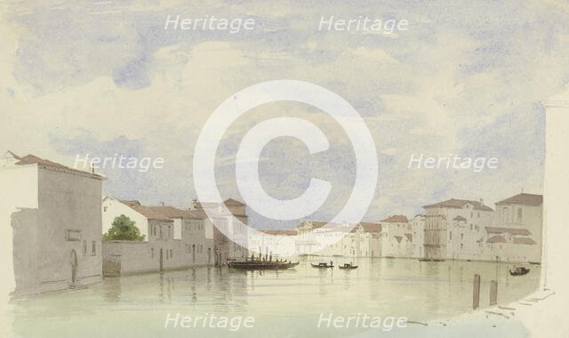 Channel in Venice, 1851. Creator: Carl Theodor Reiffenstein.