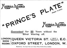 Advertisement for Mappin & Webb's "Prince's Plate", 1895. Creator: Unknown.