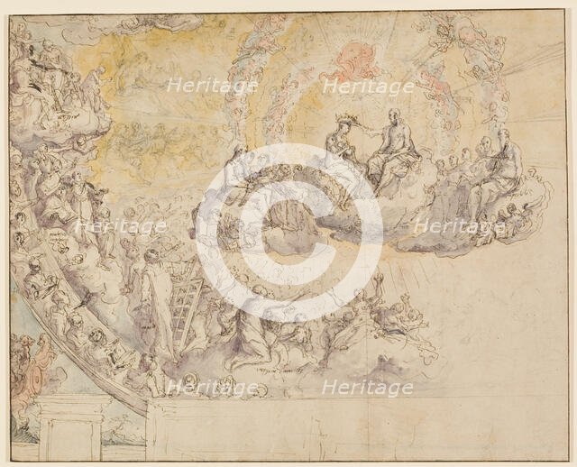 Coronation of Mary in Heaven, c1564-1565. Creator: Federico Zuccaro.