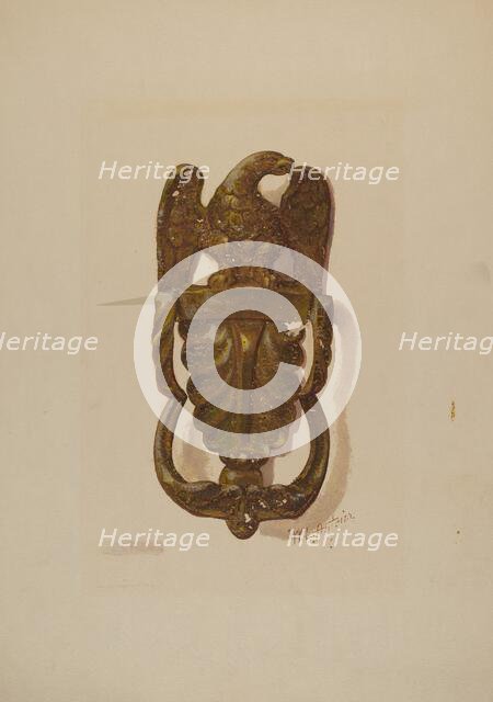 Door Knocker, c. 1936. Creator: William L. Antrim.