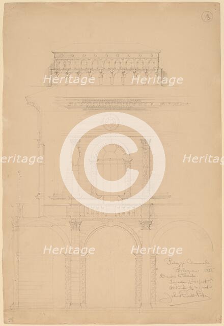 Palazzo Communale, Bologna, 1898. Creator: John Russell Pope.