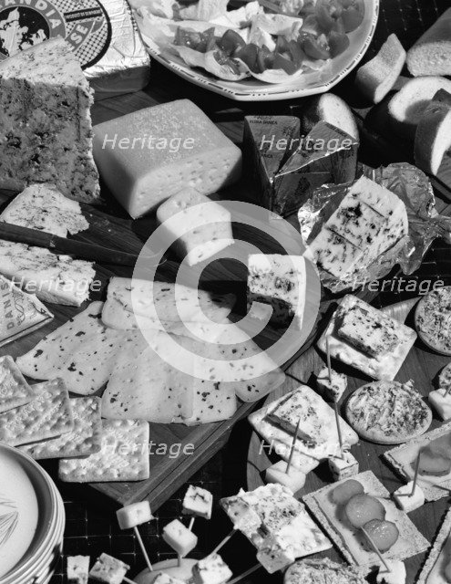 A selection of Danish cheeses, 1963.  Artist: Michael Walters