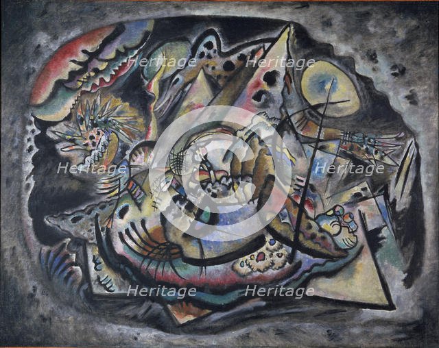 Composition. Grey Oval, 1917. Artist: Kandinsky, Wassily Vasilyevich (1866-1944)