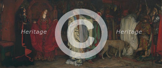 King Lear, Act I, Scene I, 1898. Creator: Edwin Austin Abbey.