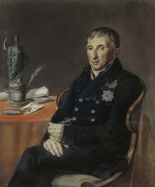 Portrait of Alexey Nikolayevich Olenin (1763-1843), 1833. Artist: Anonymous  