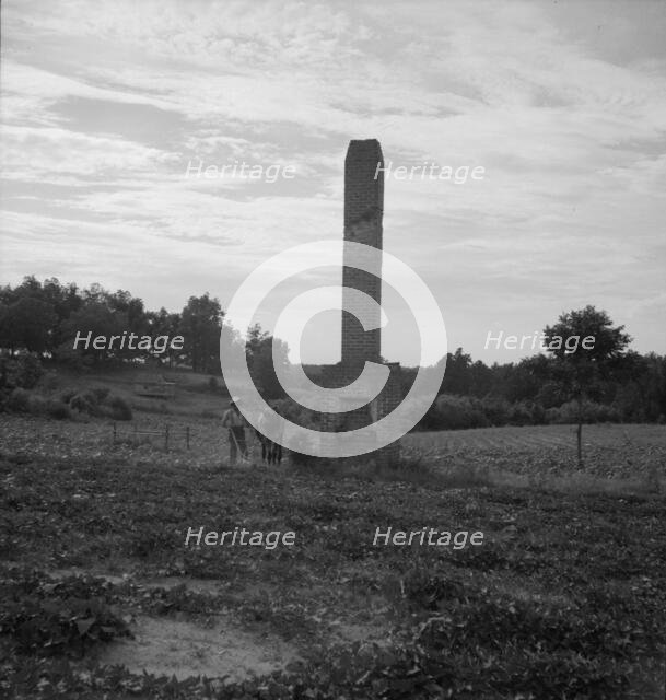 Standing chimneys, Greene County, Georgia, 1937. Creator: Dorothea Lange.