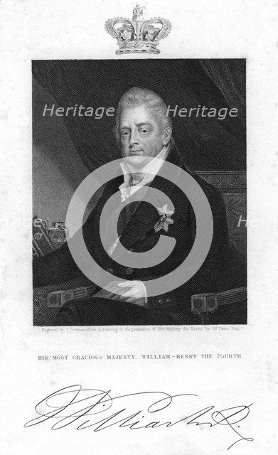 William IV of the United Kingdom, 19th century.Artist: J Cochran