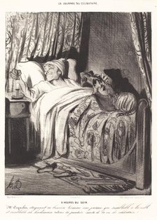 9 heures du soir, 1839. Creator: Honore Daumier.