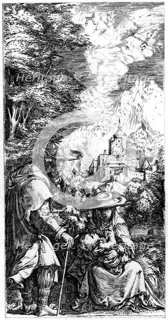 'Rest on the Flight into Egypt', c1515-1519 (1849).Artist: Albrecht Altdorfer