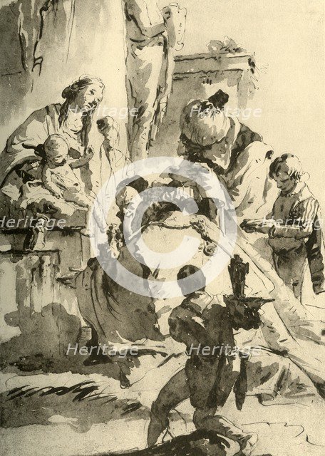'Adoration of the Magi', c1745, (1928). Artist: Giovanni Battista Tiepolo.