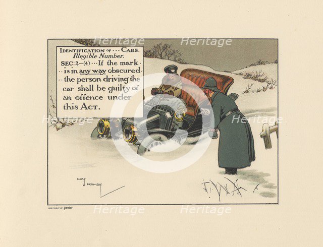 Motoritis, or other interpretations of the Motor Act. Identification of...cars. Illegible Number Sec Artist: Unknown