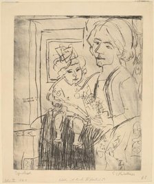 Young Woman with Child, 1923. Creator: Ernst Kirchner.