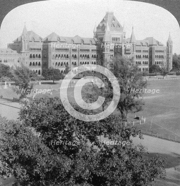 High Court and north end of Rotten Row, Bombay, India, 1903.Artist: Underwood & Underwood