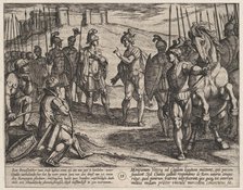 Plate 15: Civilis Treating with a Roman Commander, from The War of the Romans Against the ..., 1611. Creator: Antonio Tempesta.