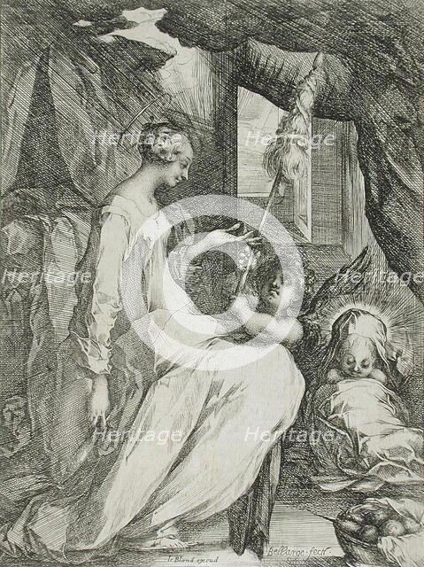 The Virgin Spinning, 17th century. Creator: Jacques Bellange.