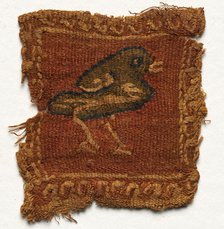 Fragment with Roundel and Decorative Stripes, 600s - 700s. Creator: Unknown.