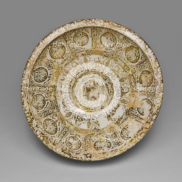 Large Luster Bowl, Seljuq dynasty (1037-1194), 12th century, dated 1191 (Safar, 587 A.H.). Creator: Unknown.