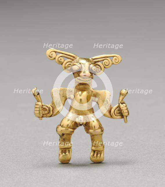 Figurine Pendant, c. 1000-1550. Creator: Unknown.