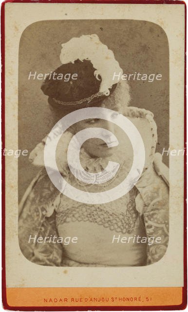Portrait of Sarah Bernhardt (1844-1923), ca 1865. Creator: Nadar, Gaspard-Félix (1820-1910).