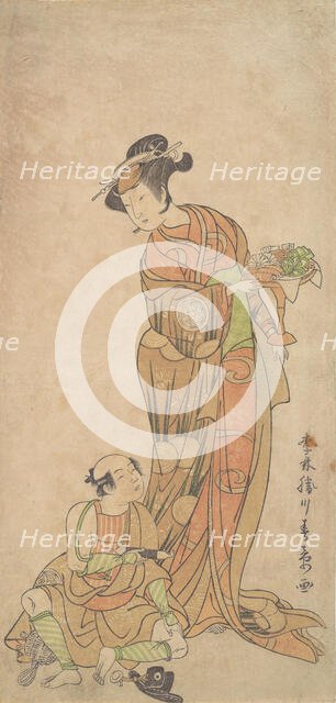 The Second Yamashita Kinsaku in the Role of Shigenoi, summer, 1772. Creator: Shunsho.