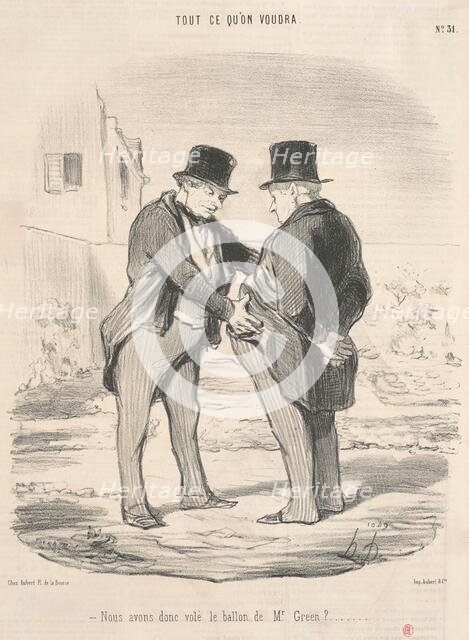 Nous avons donc volé le ballon de Mr. Green?, 19th century. Creator: Honore Daumier.