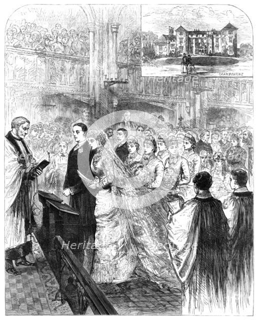 Marriage of the son of Lord Selborne to the daughter of the Marquis of Salisbury, 1883. Creator: Unknown.