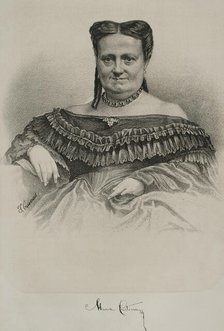 María Cristina de Borbón of the Two Sicilies (1806-1878), Queen of Spain, 1869. Creator: Jose Cuevas.