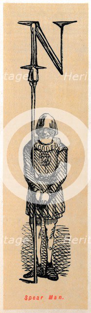 'Spear Man', . Artist: John Leech.