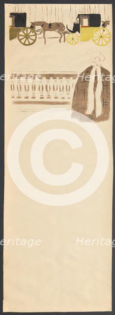 Nursemaids’ Promenade, Frieze of Carriages, 1895. Creator: Pierre Bonnard (French, 1867-1947).