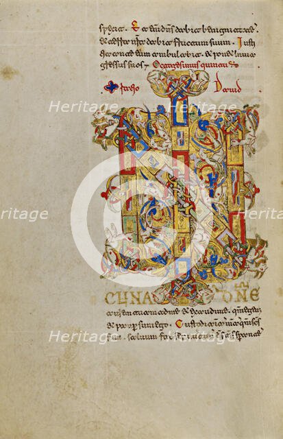 Inhabited Initials IN; Breviary, 1153. Creator: Unknown.